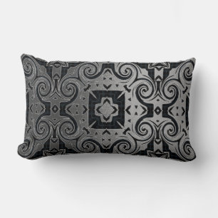 Medalian Black/Silver-Texture 1 Design 1/Black Kussen