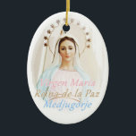 Medalla cerámica Medjugorje Keramisch Ornament<br><div class="desc">Ten más cerca tuya,  en cerámica,  la imagen de la Reina de la Paz,  de Medjugorje</div>