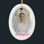 Medalla cerámica Medjugorje Keramisch Ornament<br><div class="desc">Ten más cerca tuya,  en cerámica,  la imagen de la Reina de la Paz,  de Medjugorje</div>