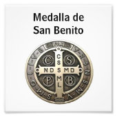 medalla de San Benito Foto Afdruk (Voorkant)