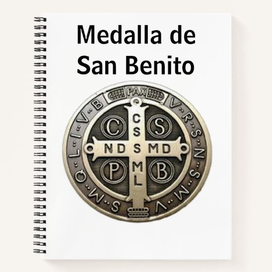 medalla de San Benito Notitieboek (Voorkant)