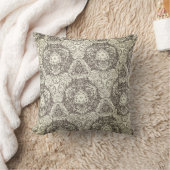 Medallion Beige Taupe Modern Kussen (Deken)