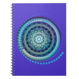 Medallion Blue Paars Green Design Spiral Notitiebo Notitieboek