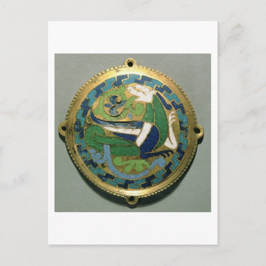 Medallion die een draak, Frans, van Conques afschi Briefkaart (Voorkant)
