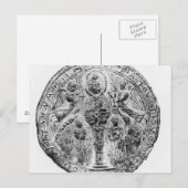 Medallion gedecoreerd in de cloisonne-techniek briefkaart (Voorkant / Achterkant)