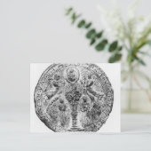 Medallion gedecoreerd in de cloisonne-techniek briefkaart (Staand voorkant)