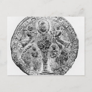 Medallion gedecoreerd in de cloisonne-techniek briefkaart