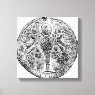 Medallion gedecoreerd in de cloisonne-techniek canvas afdruk