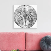 Medallion gedecoreerd in de cloisonne-techniek canvas afdruk (Insitu (Woonkamer))