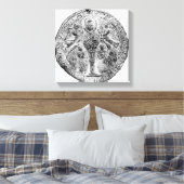 Medallion gedecoreerd in de cloisonne-techniek canvas afdruk (Insitu (Slaapkamer))