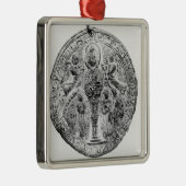 Medallion gedecoreerd in de cloisonne-techniek metalen ornament (Rechts)