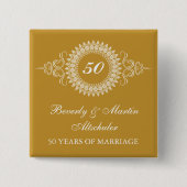 Medallion Golden Jubileum Celebration Button (Voorkant)