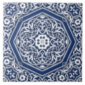 Medallion in het Perzische Tile Patroon - Blauw en Tegeltje (Voorkant)