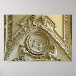 Medallion met de Baptisme van Constantine Poster