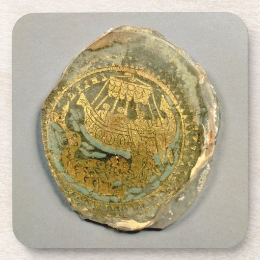 Medallion met Jonah en de walvis, Roman, 4t Drankjes Onderzetter (Voorkant)
