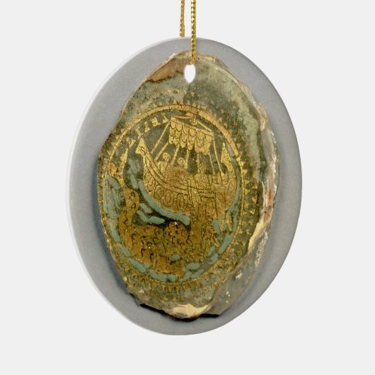 Medallion met Jonah en de walvis, Roman, 4t Keramisch Ornament (Rechts)