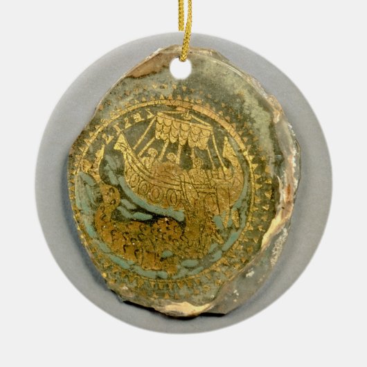 Medallion met Jonah en de walvis, Roman, 4t Keramisch Ornament (Voorkant)