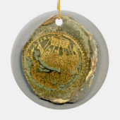 Medallion met Jonah en de walvis, Roman, 4t Keramisch Ornament (Achterkant)