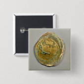 Medallion met Jonah en de walvis, Roman, 4t Vierkante Button 5,1 Cm (Voorkant /achterkant)