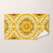 Medallion Patroon in Mosterdgeel Batik Patroon Bad Handdoek (Handdoek)