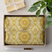 Medallion Patroon in Mosterdgeel Batik Patroon Tissuepapier (Geschenk)
