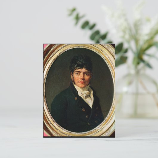 medallion Portrait of the Comte Esteve, 1804 Briefkaart (Staand voorkant)