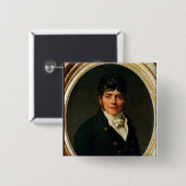 medallion Portrait of the Comte Esteve, 1804 Vierkante Button 5,1 Cm (Voorkant /achterkant)