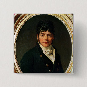 medallion Portrait of the Comte Esteve, 1804 Vierkante Button 5,1 Cm