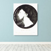 Medallion portret canvas afdruk (Insitu (Houten vloer))