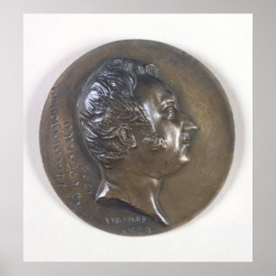 Medallion portret van Gioacchino Rossini 1829 Poster