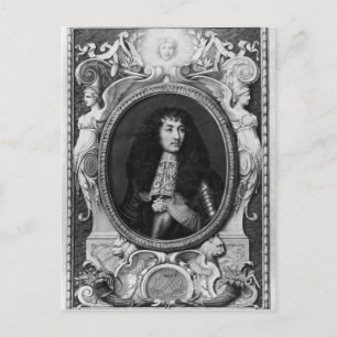 Medallion Portret van Louis XIV Briefkaart