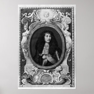 Medallion Portret van Louis XIV Poster