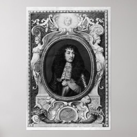 Medallion Portret van Louis XIV Poster (Voorkant)