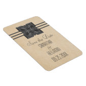 Medallion Rand Save the Date Magneet, Beige Magneet (Rechterzijde)