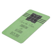 Medallion Rand Save the Date Magneet, Groen Magneet (Linkerzijde)