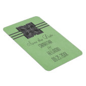 Medallion Rand Save the Date Magneet, Groen Magneet (Rechterzijde)