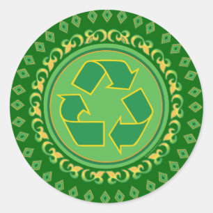 Medallion Recyclen Ronde Sticker