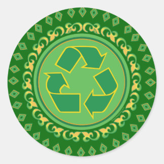 Medallion Recyclen Ronde Sticker