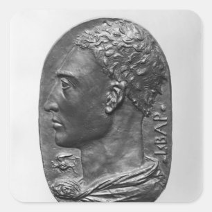 Medallion Self Portrait Vierkante Sticker