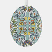 Medallion Turks Stijl Patroon Glas Ornament (Voorkant Rechts)