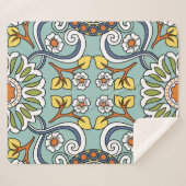 Medallion Turks Stijl  Patroon Sherpa Deken (Voorkant (horizontaal))