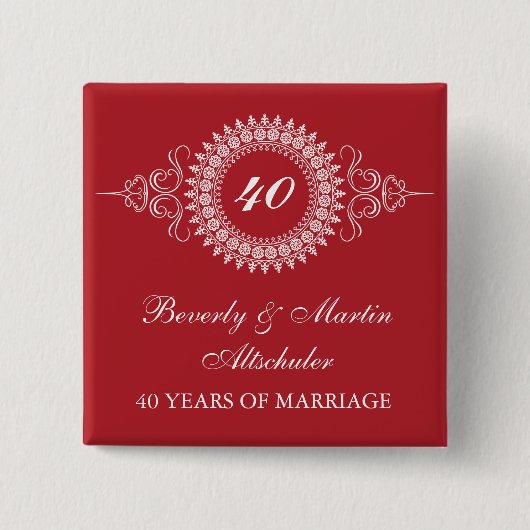 Medallion Verander het Nummer Jubileum Button (Voorkant)