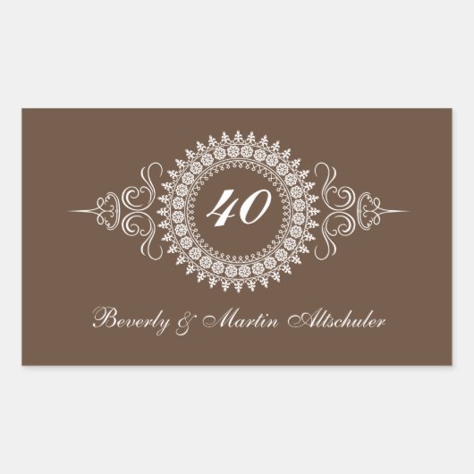 Medallion Verander het Nummer Jubileum Sticker (Voorkant)