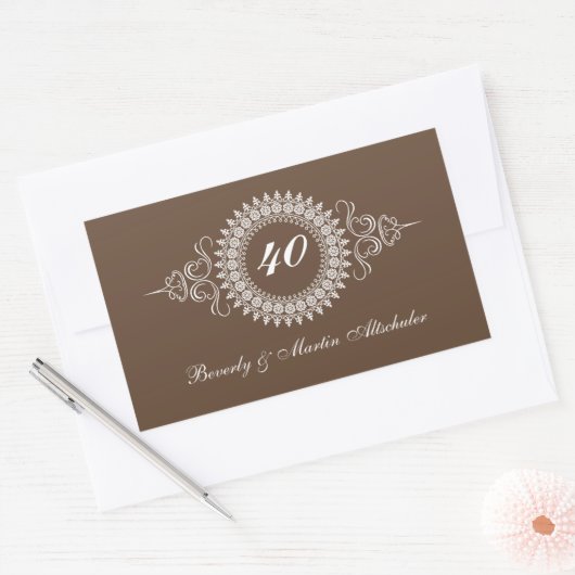 Medallion Verander het Nummer Jubileum Sticker (Envelop)