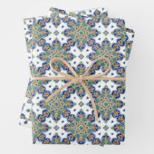 Medallion Wrapping Papier Flat Sheet Set van 3 Inpakpapier Vel (In situ)