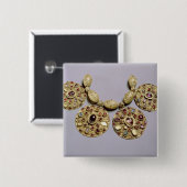 Medallions uit de Barmy Collar Vierkante Button 5,1 Cm (Voorkant /achterkant)