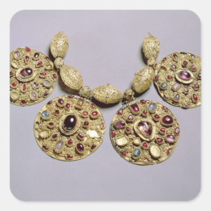 Medallions uit de Barmy Collar Vierkante Sticker