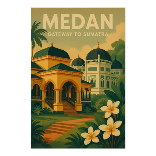 Medan, Indonesië reizen Perfect Poster (Voorkant)
