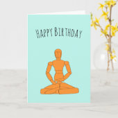 Medatie van Mannequin Birthday Card Kaart (Gele Bloem)