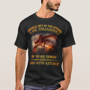 Meddle Not Affairs Dragons Tshirt, Mannen draak T-shirt
